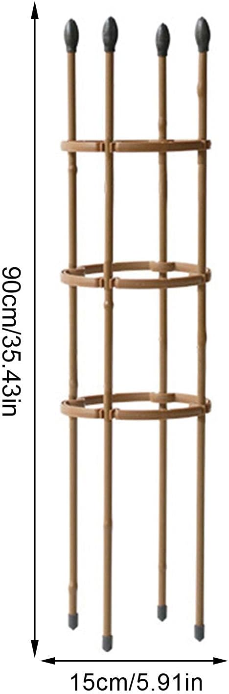 Trellis Climbing Plants 1 PC Thick Plastic-Coated Steel Plant Support Multifunctional Anti-Rust Outdoor Trellis Garden Flower Screen Cucumber Ivy Rose Grape Pea B Lackberry Vine W15*H90CM