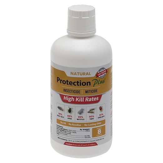 Environmental Plant Management Protection Plus Concentrate | Oil-Free Contact Insecticide for Plants | Kills Aphids Whiteflies Spider Mites &amp Other Soft-Bodied Pests | Natural | Indoor &amp Out
