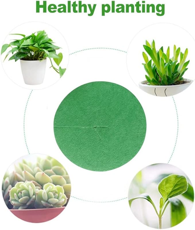 20pcs Cover Weed Control Indoor Mat Multifunctional Tree Mulch Ring Non Woven Fabric for Outdoor Degradable Reusable Root Protection (Color : Black)