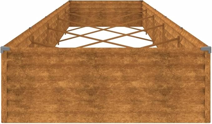 vidaXL Corten Steel Garden Raised Bed 189.8X39.4X14.2 in Outdoor Planter Large Capacity for Veggies and Herbs Durable Industrial Design Easy Assembly Beds Vegetable Flower Box Plant Stand Gardening