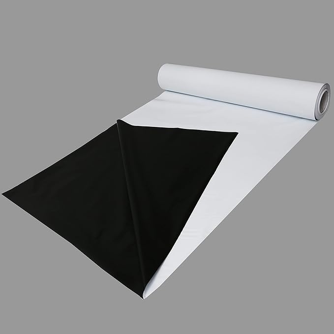 Panda Film 10 x 50 Ft Black White Plastic Sheeting 5.5 mil Thick for Indoor Gardening (10x 50 ft (3x15m)-1 Roll)