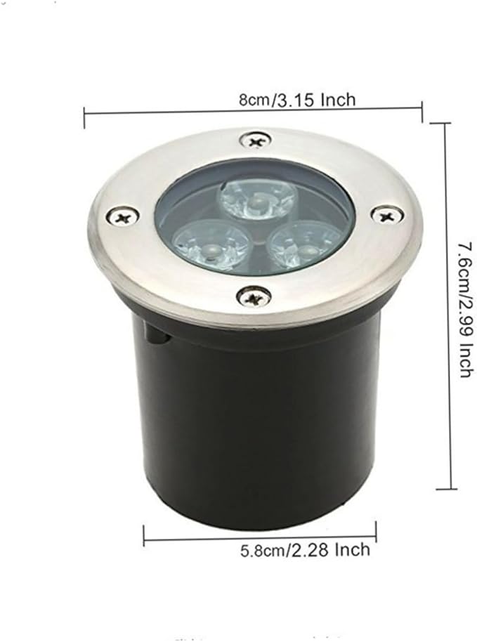 Angoily 2pcs Led Lights Warm White Landscape Lamp for Outdoor Use Easy Installation Suitable for All Weather Conditions for Gardens and Pathways