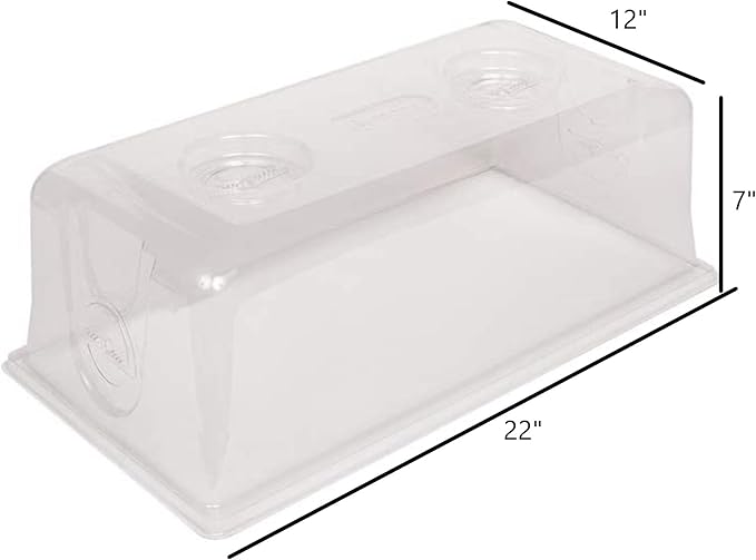 SUNPACK Sundome Plastic Multi-Vented Humidity Dome Clear 7 (Pack of 10) - Ideal for Greenhouses or Indoor Growing Able to Adjust Humidity with Vents
