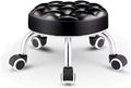 N/A Rolling Stool with Wheels Mini Rolling Scoot Stool with Cushion for Factory Library Laboratory Garage Gardening HomeD