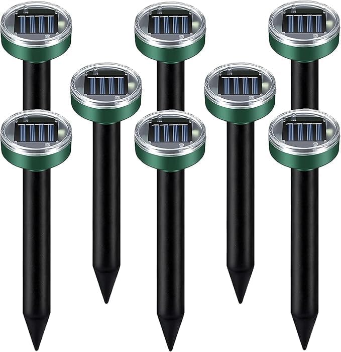 Ultrasonic Mole Repellent Solar Powered Gopher Repellent Vole Repellent Mole Repellent for Lawn Garden Yard Waterproof Get Rid of Moles Voles Gophers Rats Rodents