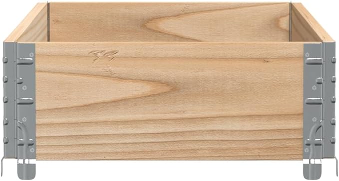 Garden Planter Natural Solid Pine Wood Medium Foldable Raised Garden Bed Outdoor Rectangular Planter Box for Vegetables Flowers and Herbs