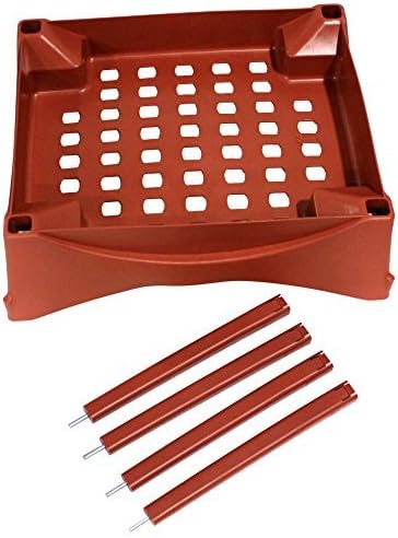 Emsco Group 2400D Stand Kit-Includes Legs and Casters-Turns City Picker into Raised Bed Garden Grow Box Accessory Terracotta