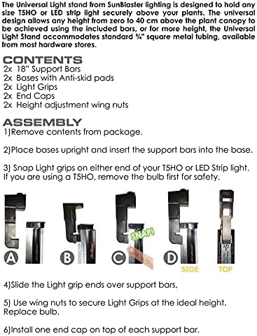 Park Seed Sunblaster Nano Tech Reflective Indoor Plant Stand with Light 36 Inches