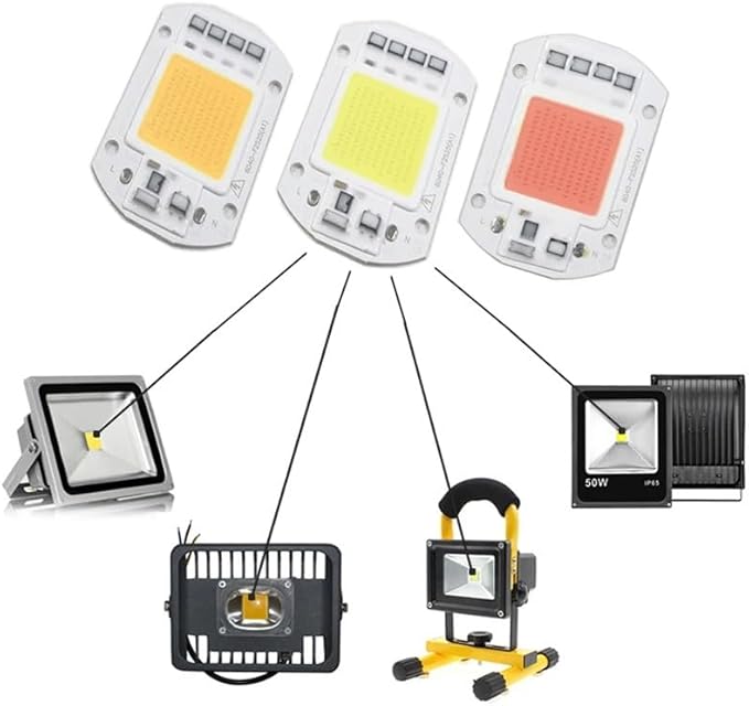 10pcs Plant Grow Light LED 220V 50W Warm White 3200K Driverless COB LED Chips Light for Garden