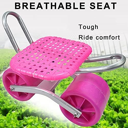 KRASS Garden Seat with Wheels Portable Garden Work Chair Comfortable and Breathable Suitable for Gardens Lawns Farms Garages ShedsCollector88