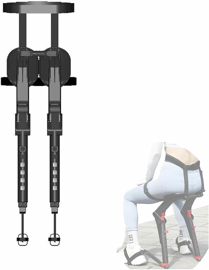 Exoskeleton Seat Adjustable Chairless Invisible Chair Invisible Chair Human Wearable Seat 5 Gear Adjustable Heights