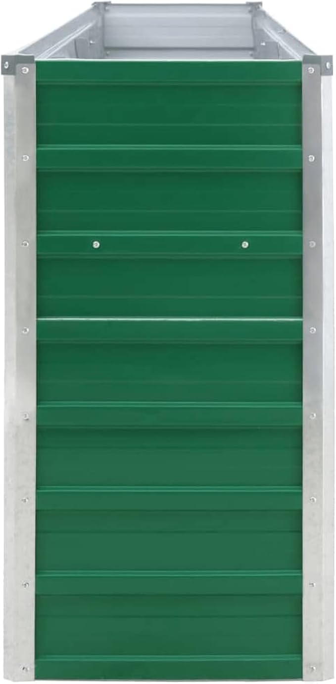 Durable Galvanized Steel Raised Bed Planter - Large Deep Easy Assembly Green Finish