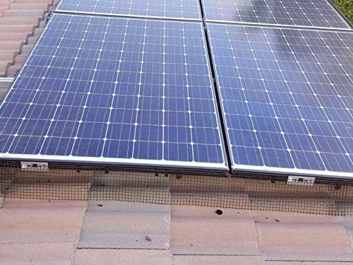 Bird Barrier Wire Mesh Screen for Solar Panel Protection 100’ X 6” X 1/2” Black PVC Coated Protect Your Solar Panels - Fastener Clips Sold Separately