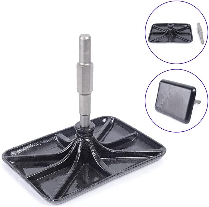 Steel Tamper Garden Tamper Tool Without Handle Heavy Duty Hand Plate Soil Compactor Durable Landscaping Rammer Soil Tamper for Leveling Soil Gravel Asphalt Driveway