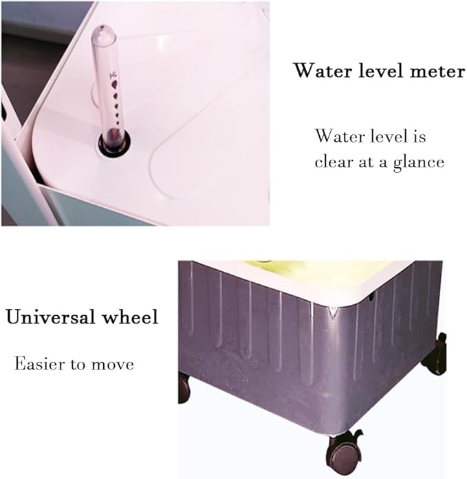 Hydroponics Growing Set with LED Grow Light Hydroponics Growing System Column-Type Water Mist Cultivation Fan-Shaped Water Distribution Design for Fruits(White)
