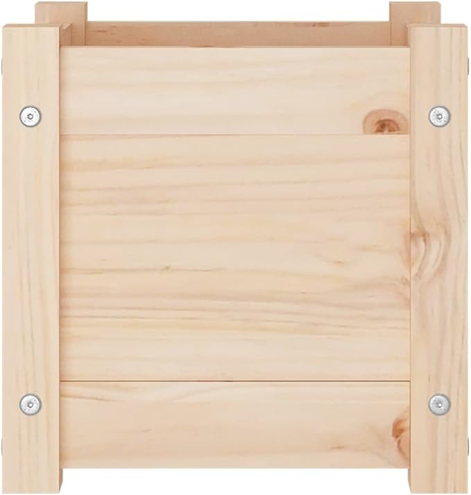 Garden Planters 2 pcsFreestanding PlantersMultifunctional High BedsBalcony Planter BoxPlant Privacy FencePatio Raised Bedsfor VegetablesFlowersOutdoorLawn12.2x12.2x12.2 Solid Wood Pine