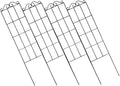 Beaupretty 4pcs Metal Climbing Vine Frame Garden Trellis Plant Support Rack 50x15cm Black for Indoor Outdoor Potted Plants and Vines
