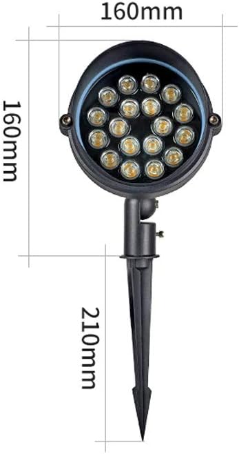 6W/12W/18W LED RGB Color Gradient Light Outdoor Waterproof Tree Spotlight Villa Community Park Landscape Ground Lights Garden Patio Aluminum Flood Light IP65 Fittings