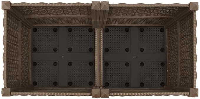 Raised Bed Brown Polypropylene Medium Durable Raised Bed Gardening Pots &amp Planters 316516
