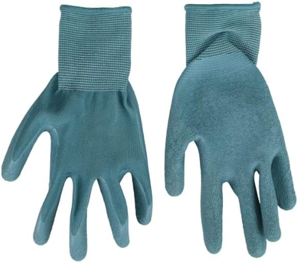 DADE Garden Hand Tools Sets Knit-Latex Grip GlovesSoft-Grip Handles Small Shovel Soft-Grip Handle Trowelby-Pass Pruning ShearSoft-Grip Handle Cultivators (Blue) 5 Pcs