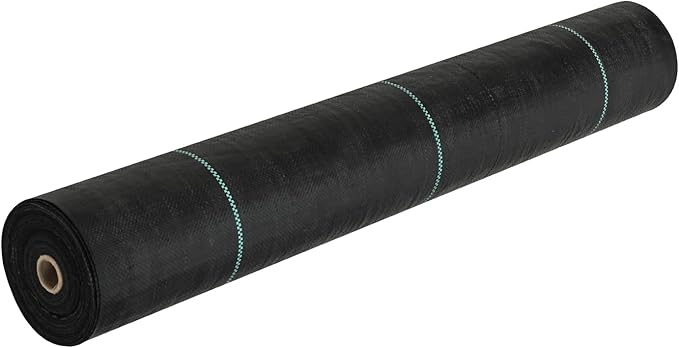 VEVOR Weed Barrier Landscape Fabric 3x300 FT Heavy Duty Garden Weed Fabric 3.2Oz Woven Weed Control Fabric Weed Blocker Mat Easy Setup Durable PP Gardening Fabric for Driveway Ground Cover Black