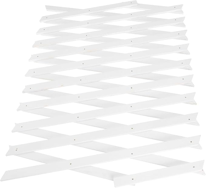 Gatuida Wood Trellis for Climbing Plants Indoor and Outdoor White Wooden Lattice Panel Wall Trellis for Garden Fence 44cm Plant Support Structure for Vines