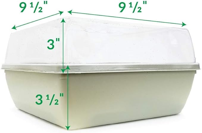 Jiffy Seed Starter Tray Kit - Self-Watering High Germination Rate Seedling Tray - 4 Pack - Peat/Plastic