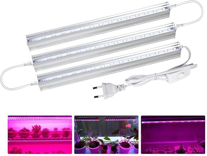 Fengyan Home Bulbs 1 Set AC85-265V LED Plant Light T5 Tube Plant Grow Light Full Spectrum LED Plant Grow Light Green Plant Household Lamp