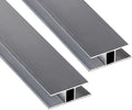 Aluminum H Connectors - Fits 4mm 6mm 8mm or 10mm Twin-Wall Greenhouse Panels Join 2 Pieces of Panels Together 4-Foot Length 10 Pieces (10mm Aluminum H Connectors - 4ft)