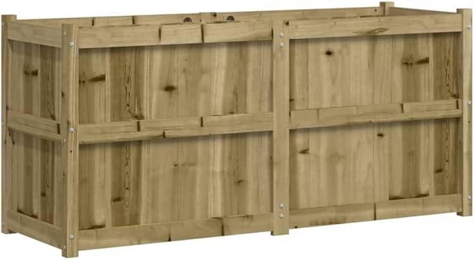 Wooden Raised Garden Bed Garden Planter Box Outdoor Wood Raised Garden Bed for Planting Plants Vegetables 59.1x19.7x27.6 Impregnated Wood Pine-258