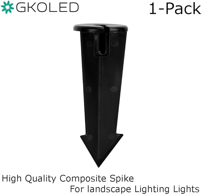 GKOLED Narrow Beam Angle 30Watt Bullet/Round LED Spotlight with Solid Ground Post