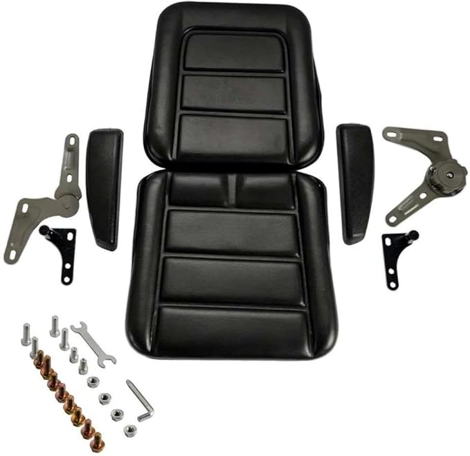 Universal Seat with Adjustable Backrest Compatible with Garden Tractors Lawn Mowers Excavators and Similar