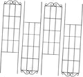 Yardwe 4pcs Metal Garden Trellis Plant Climbing Rack for Vines Support for Potted Plants for Indoor Multifunctional Design for Healthy Growth