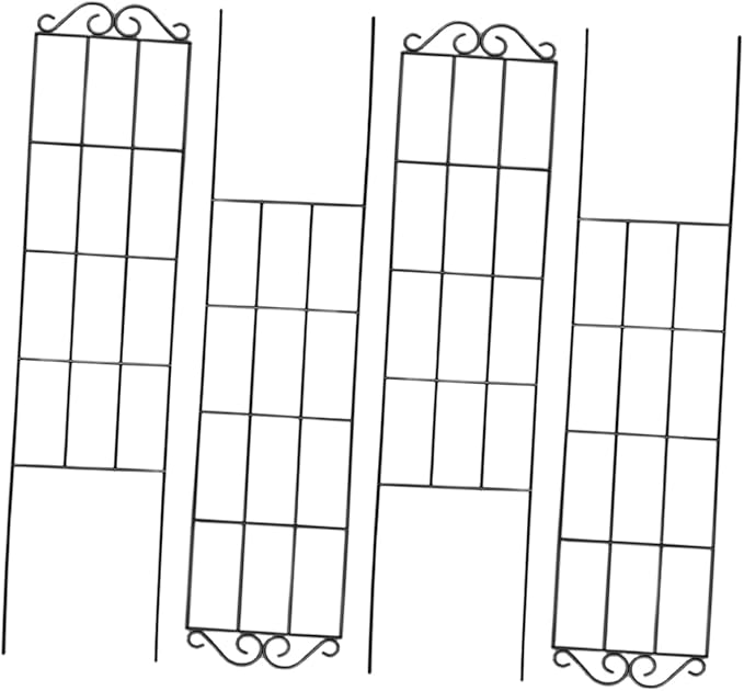 Yardwe 4pcs Metal Garden Trellis Plant Climbing Rack for Vines Support for Potted Plants for Indoor Multifunctional Design for Healthy Growth