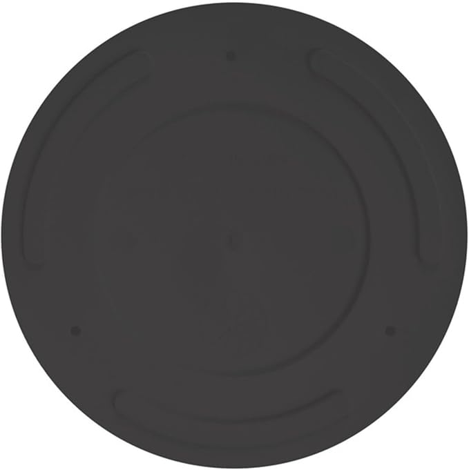 Bloem Mathers Round Planter with Saucer Tray: 10 - Black - Modern Design Durable Plastic Pot Removable Saucer for Indoor &amp Outdoor Use Gardening 2.6 Gallon Capacity
