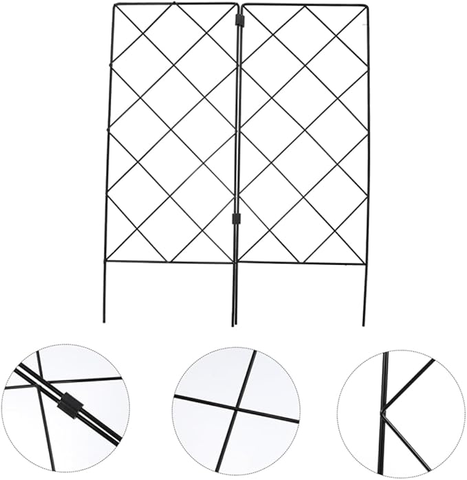 2Pcs Durable Garden Trellis for Climbing Plants Flower Support Rack for Outdoor Vegetable and Vine Growth Each for Patios and Lawns