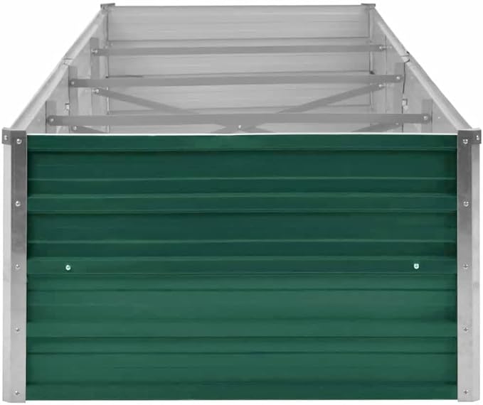 Raised Garden Bed Galvanized Steel 126 x 31.5 x 17.7 Green Outdoor Planter Box for Vegetables Flowers and Herbs Elevated Garden Bed for Patio Garden Boxes and Flower Beds