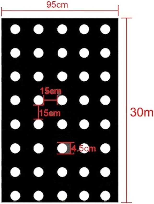 Biodegradeable Weed Control Mulch Film 0.02MM Thickness for Allotments Veg Patch Borders Ground Cover (Size : 0.95x30m with Holes)