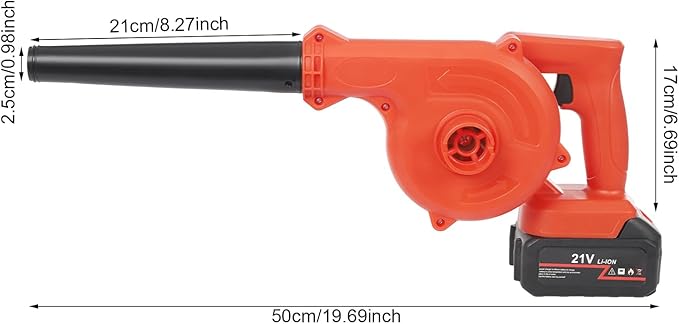 Mini Air Blower Handheld Dust Vacuum Dual Function 20''×8'' Cordless Small Lightweigth Grass Leaf Dust Blower for Car Room Keyboard Floor Corner