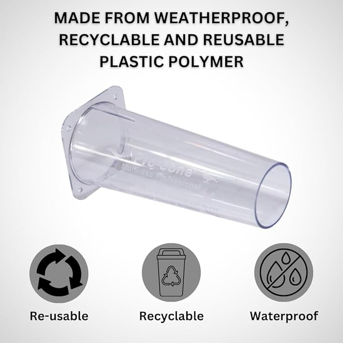 WCS Pro-Cone One-Way Bat Excluder - Clear Polycarbonate Wildlife Exclusion Device for Bats Flying Squirrels &amp Birds - Reusable Humane Exit Cone for Attics Soffits &amp Eaves (Not for Gray Squi