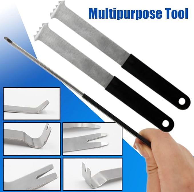 8PCS Paver Removal Tool SetStainless Steel Paver ExtractorMulti-Functional Pry Bar Set for Garden Lawn Yard Patio Brick Block Replacement with Black Storage Bag