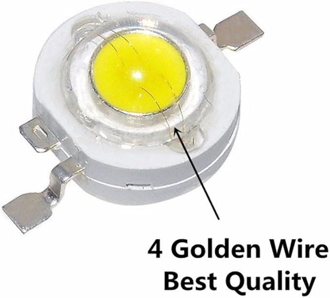 100pcs 3W High Power LED Diodes Cold Warm White Red Green Blue Yellow 660nm 445nm Plant Grow Light Source with 20mm Star PCB (Nature White 4500K)