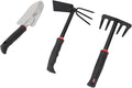 FLEXMAN 3Pcs Gardening Tool Set Portable Garden Hand Tools Heavy Gardening Kit Gardening Hand Tools Gardening Tools for Outdoor Activities and Small Gardens