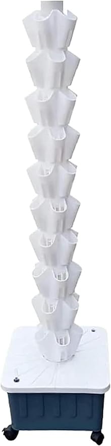 Hydroponics Tower Hydroponic Culture System Cultivation Kit Aquaponic Sowed System for Fruits and Vegetables with Moisturizing Pump Adapter Sowing Bed and Network Packages