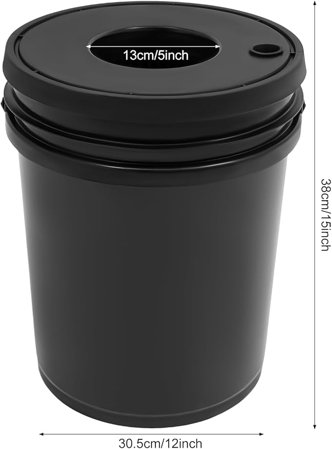 Indoor Hydroponics Growing System 5 Gallon Round Bucket Deep Water Culture DWC Hydroponic Grow System Kit 5-Bucket Garden Kit with Pump&amp Air Stone and Water Level Device for Leafy Vegetables
