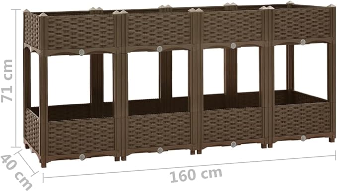Raised Bed PlanterGarden BedGalvanized Raised Garden BedPlanter Raised bedsGalvanized Planter63x15.7x28 Polypropylene