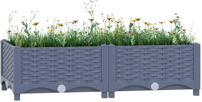 SKM Raised Bed 80x40x23 cm Polypropylene (Weight-8KG)-0398