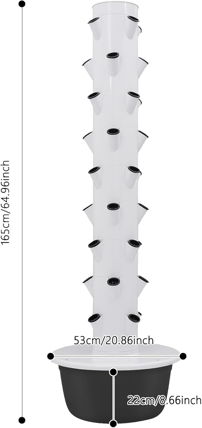 Hydroponic Indoor Growing Tower 36-Plant Vertical Garden System with Pump and Timer 9-Tier Hydroponics Growing Tower Kit for Vegetables Herbs Automatic Circulation Irrigation Indoor Garden