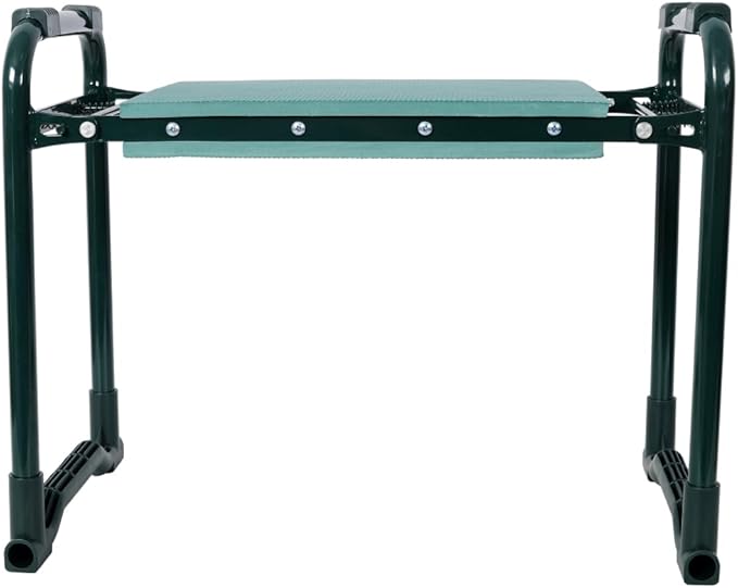 Garden Kneeler and Seat Bench with 2 Free Tool Pouch Foldable Stool EVA Foam Pad with an Extra Soft Wider Cushion and Large Tool Bag for Gardeninng Lovers