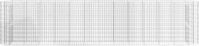 Gabion Raised Garden Bed Silver Galvanized Iron Large 185x19.7x39.4 Inch Durable Outdoor Planter for Flowers Vegetables